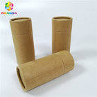 Round Kraft Paper Box Packaging Tube Push Up Lid CMYK Color For Food Packaging