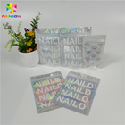 Stand Up Customized Makeup Organizer Bag One Side Clear Holographic Laser Packaging