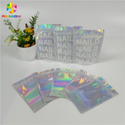 Holographic Foil Zipper Stand Up Pouch Mylar Bag Custom Print k Smell Proof