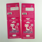 UV Effect Pink Pussycat Paper Cards Capsule Blister Packaging With Container Bullet