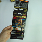 Premier ZEN Blister Pack Packaging Metallic Silver Paper Card For Male Enhancer Capsule