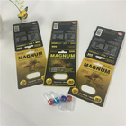 Mangum Gold Capsule Pill Blister Card Packaging Silk Printing With Insert / Bottle