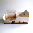 Eco Friendly Kraft Paperboard Box , Foldable Counter Display Box For Chocolate