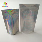 Mylar Hologram Zipper Customized Paper Bags For Eyelash Glue Cosmetics Products