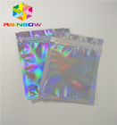 Plastic Stand Up Cosmetic Packaging Bag Hologram Zipper Packing Customized Size