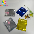 Three Side Seal Foil Pouch Packaging Metalized Resealable Zipper For Tea / Milk Powder