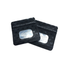 Matte Black Surface Plastic Pouches Packaging Spot UV Transparent Clear Front Window