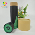 Brown Composite Push Up Paper Tube Packaging Offset Printing For Garden Tools