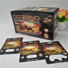 Go Rhino 3D Card Male Enhancement Pills Packing , Sex Pill Capsule Packing Recycled