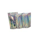 Cosmetic Printing Zipper Cosmetic Bags Plastic Mylar Hologram Foil  Packaging
