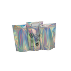 Cosmetic Printing Zipper Cosmetic Bags Plastic Mylar Hologram Foil  Packaging