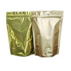 Gold Color Foil Smell Proof Stand Up Pouch  Bag Heat Seal Zipper Top