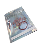 3.5g CYMK 8*13cm Mylar Holographic Bags Three Side Sealed