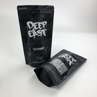 Custom Printed Matt Black Aluminum Foil 250g 1kg 12oz With  Stand Up Pouch With Clear Window Bag