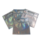 Holographic Laser Cosmetic Packaging Bag CMYK  Handle