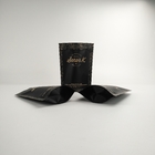 Stand Up Black Kraft Paper Kraft Paper Sealable Bag Zip Lock Biodegradable Kraft Paper  Coffee Bag