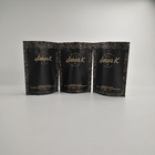 Stand Up Black Kraft Paper Kraft Paper Sealable Bag Zip Lock Biodegradable Kraft Paper  Coffee Bag