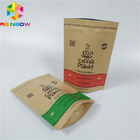 Custom Printed Brown Kraft Paper Bags Food Storage Stand Up Packaging  Bags