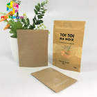 Food Grade  Paper Bags Resealable White Paper Bag With Window Eco-friendly Packaging Pouch For Tea