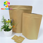Stand up  pouch paper bags with zipper custom printed paper packaging bags