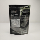 Glossy Black Aluminum Foil Mylar Plastic Standing Pouch Customized Logo