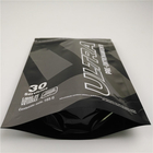 Glossy Black Aluminum Foil Mylar Plastic Standing Pouch Customized Logo