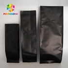 Custom Printed 250g Matte Black Sealed Side Gusset Pouch With Zipper Valve