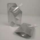 Plain Silver Aluminum Foil Juice Beverage Spout Pouch Packaging 100ml 150ml