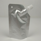 Plain Silver Aluminum Foil Juice Beverage Spout Pouch Packaging 100ml 150ml