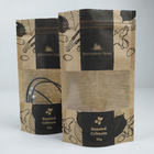 Recycle Stand Up Pouch Food Grade Zip Lock Heat Seal Printed Biodegradable Custom Food Kraft Paper Bag With Clear Window