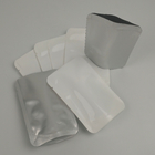 Custom Clear Silver Aluminum Foil Pouch Heat Seal Aluminum Foil Silver Mylar Food Storage  Packaging Bag with Tear Notch