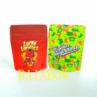 3.5g 7g Custom soft touch plastic mylar foil stand up zipper pouch weed seeds candies packaging bag with logos