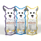Custom Resealable Plastic Zip Lock Dog Treats Packaging With Clear Window Soft Touch Plastic 3.5g Packs Mylar Bags 
