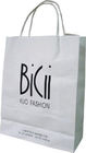 Logo Printed Shopping Paper Bag Packaging White 110 Gram Reusable