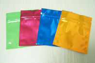 Small Colorful Aluminium Foil Bag Glossy Three Side Seal Mylar Flat with k