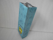 Blue Side Gusset Aluminum Foil Packaging , Coffee Bean Packaging