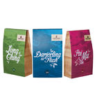 Eco-friendly Zipper Tea Packaging Bag Matte Finish Square Bottom Printing