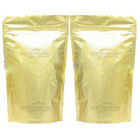 Full Printed Glossy Tea Packaging Pouches Zipper Light Gold Stand Up
