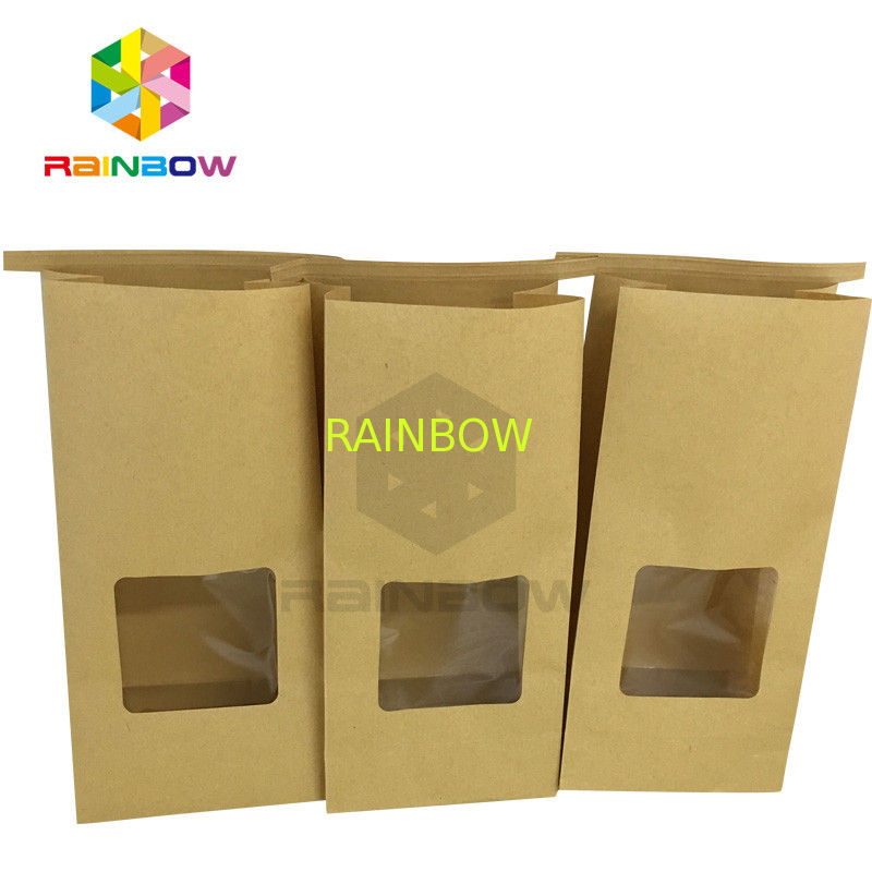 Clear Window Front Square Bottom Bleached Customized Paper Clear Window Front Square Bottom Bleached Customized Paper