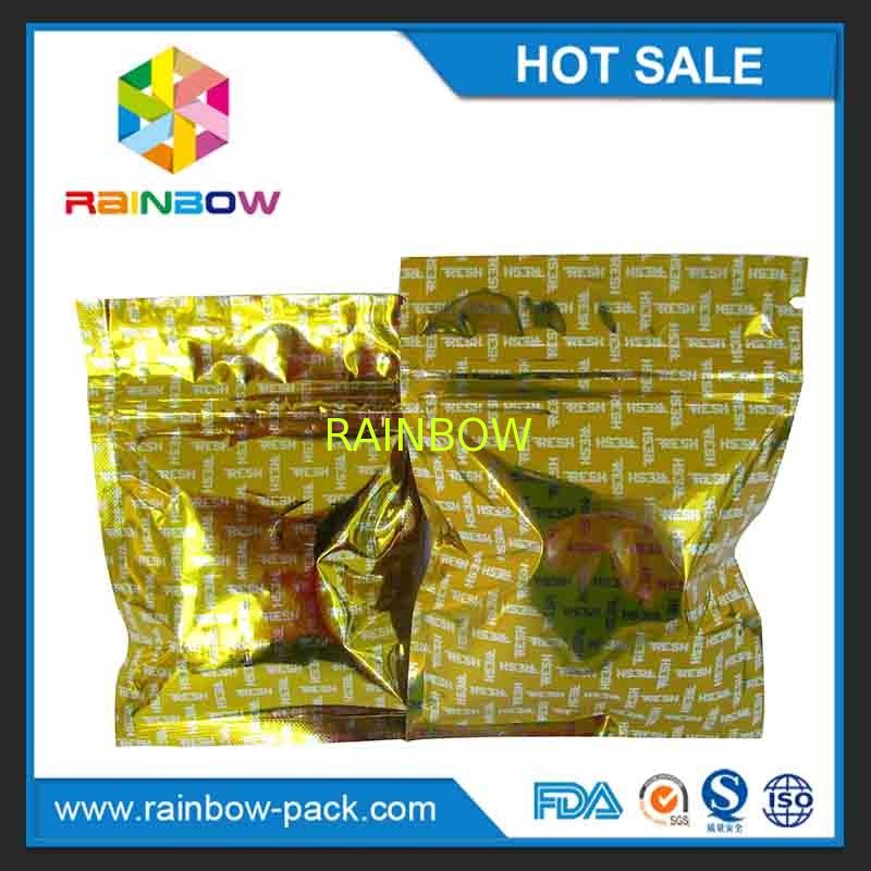 Gold Shinny Mini Foil Pouch Packaging Hermetically Sealed