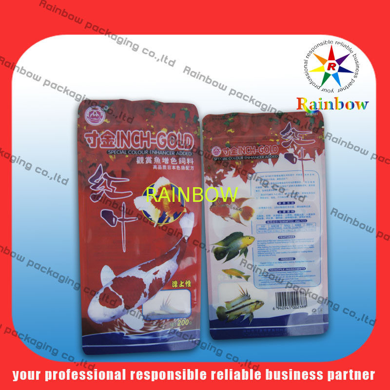 Plastic Fish Food Bag Recyclable Standup With Beautiful Printing