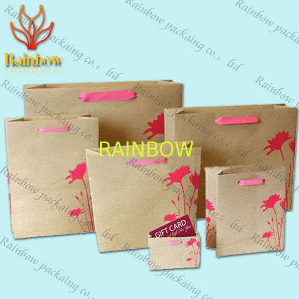 Biodegradable Luxury Customized Paper Bags With Environmental Offset Pringting
