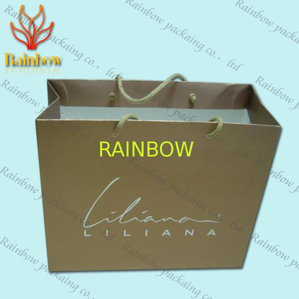 Recycled Kraft Customized Paper Bags With Handles For Shopping