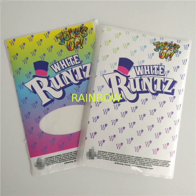 Customized Labels Printable Shrink Wrap White Runtz Mylar Paper 