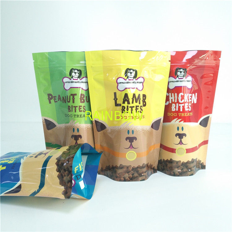 Dog Treat Storage Pet Food Bag Laminated Plastic Reusable Vacuum Organic Pouch