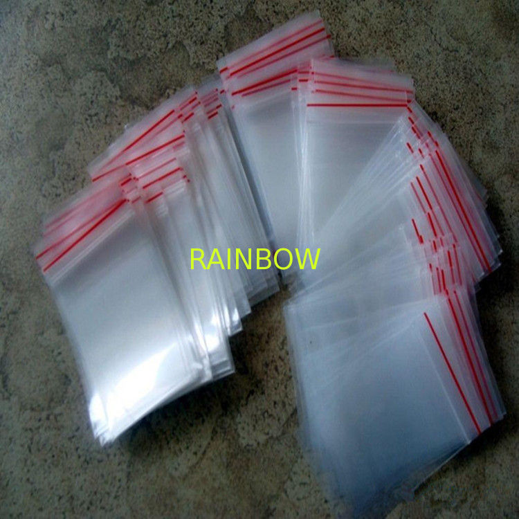 Small Transparent Plastic Pouches Packaging With Zipper For Earring Package