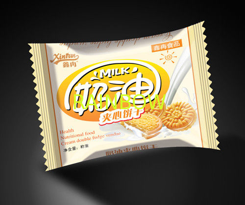 PET / VMPET / CPP Back Sealed Cookies Snack Bag Packaging