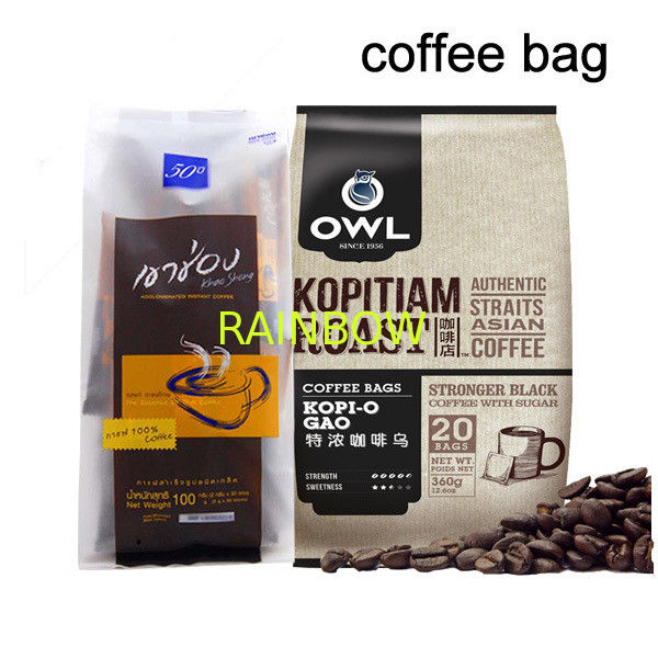 Laminated Foil Plastic Pouches Packaging For Coffee / Bean Packaging