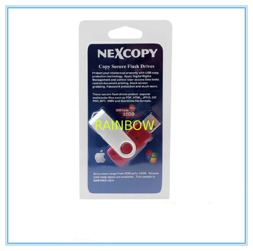 Colorful PVC USB Blister Card Packaging For Single USB Packing