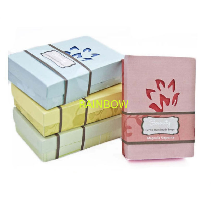 Atrractive Gift Box Packaging Recycle Pink Art Paper For Regular Soap